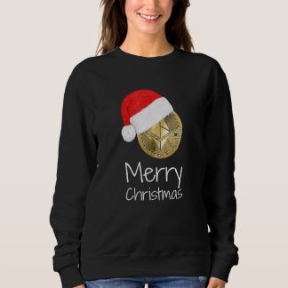 Kryptowährungen Ethereum Weihnachtsmannmütze Merry Sweatshirt