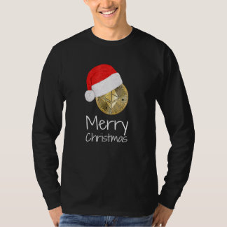 Kryptowährungen Ethereum Weihnachtsmannmütze Merry T-Shirt