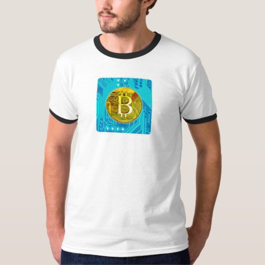 Kryptowährungs-Bitcoin & Chip T-Shirt (Vorderseite)