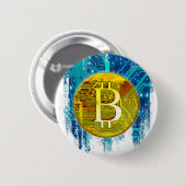 Kryptowährungs-Bitcoin und Schaltpult Button (Vorne & Hinten)
