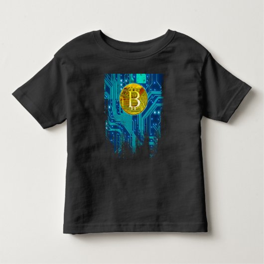 Kryptowährungs-Bitcoin und Schaltpult Kleinkind T-shirt (Vorderseite)