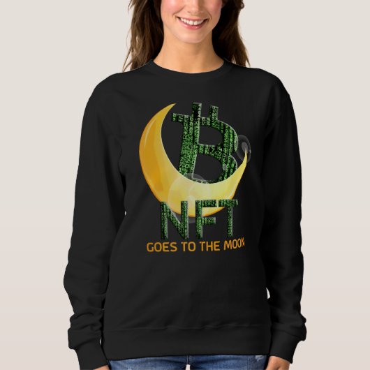 Kryptowährungs-Matrix-Bit-Code geht auf das Moo Sweatshirt (Vorderseite)