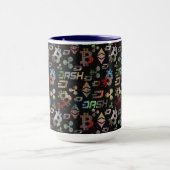 Kryptowährungs-Regenbogen-farbiges Muster Tasse (Zentrum)