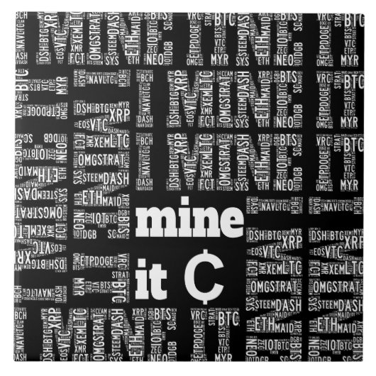 Kryptowährungsbergbau Fliese (Vorderseite)