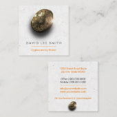 Kryptowährungsmakler Quadratische Visitenkarte (Vorne/Hinten)