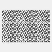 Kryptowährungsmuster mit Bitcoin Geschenkpapier Set (Vorderseite 2)