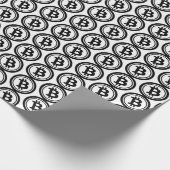 Kryptowährungsmuster mit Bitcoin-Packpapier Geschenkpapier (Ecke)