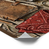 Kryptozoologen-Feldset-Flat-Lay-Poster Poster (Ecke)