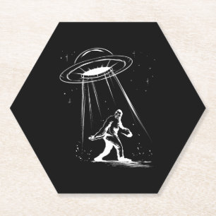 Kryptozoologie Bigfoot Alien für Männer Halloween Untersetzer