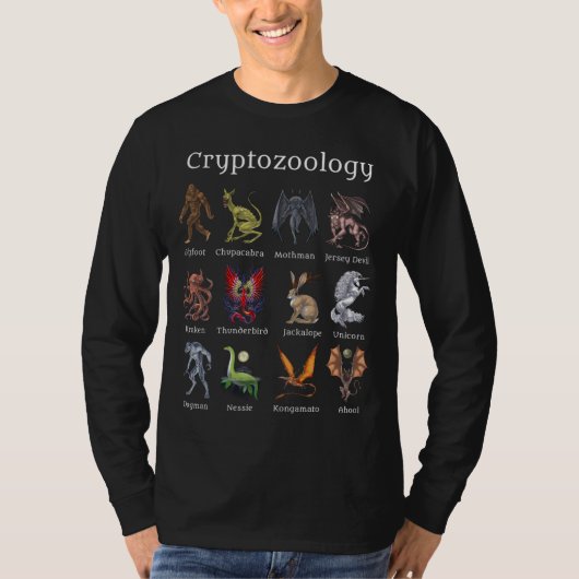 Kryptozoologie Kreaturen T-Shirt (Vorderseite)