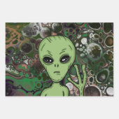 Kryptozoologie Kryptiden Big Foot Alien Mothman Geschenkpapier Set (Vorderseite 3)