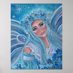 Krysta Frosty Blue Feposter von Renee Lavoie Poster