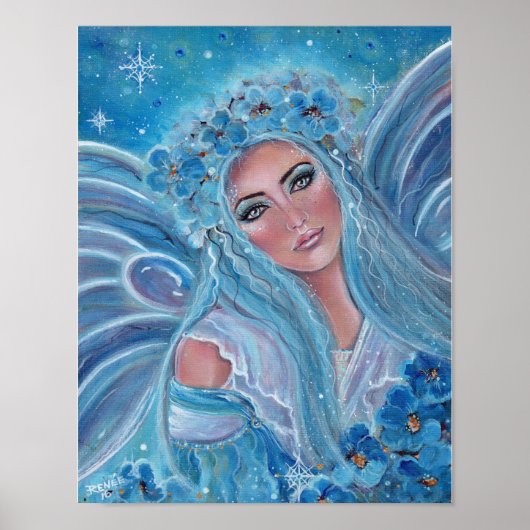 Krysta Frosty Blue Feposter von Renee Lavoie Poster (Vorne)