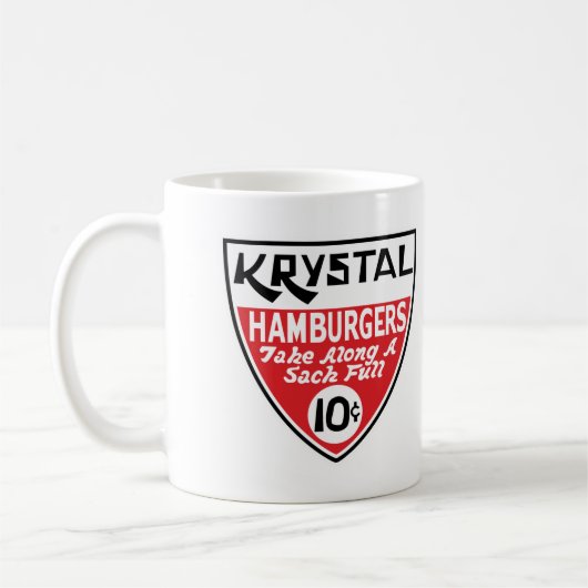 Krystal 10 Cent-Schild Kaffeetasse (Links)