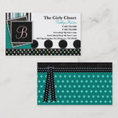 Krystal Chic Aquamarin Business Cards Visitenkarte (Vorne/Hinten)