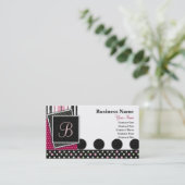Krystal Chic Pink Business Card Visitenkarte (Stehend Vorderseite)