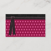 Krystal Chic Pink Business Card Visitenkarte (Rückseite)