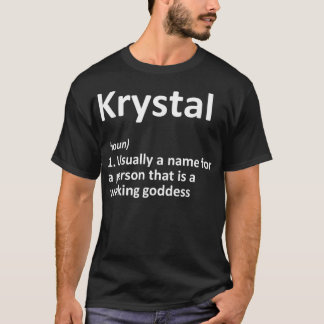 KRYSTAL Definition Personalisiert Name Funny Birth T-Shirt