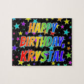 "KRYSTAL" First Name, Fun "HAPPY BIRTHDAY" Puzzle (Horizontal)
