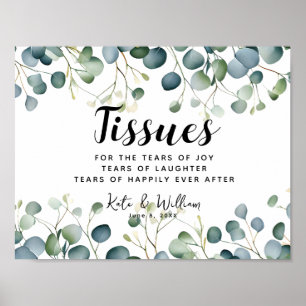 Krystal foliage Zeremonie Gewebe Hochzeitszeichen Poster