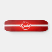 Krystal Logo mit Streifen-Skateboard Skateboard (Horizontal)