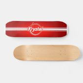 Krystal Logo mit Streifen-Skateboard Skateboard (Horizontal)