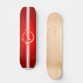 Krystal Logo mit Streifen-Skateboard Skateboard (Vorderseite)
