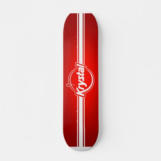 Krystal Logo mit Streifen-Skateboard Skateboard (Vorne)