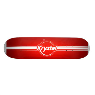 Krystal Logo mit Streifen-Skateboard Skateboard