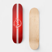 Krystal-Logo mit Strip-Skateboard Skateboard (Vorderseite)