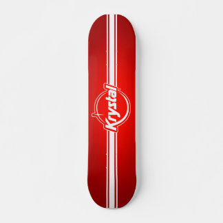 Krystal-Logo mit Strip-Skateboard Skateboard