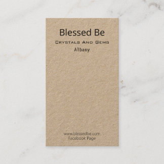 Krystal- und Gem-Paket-Backing Visitenkarte