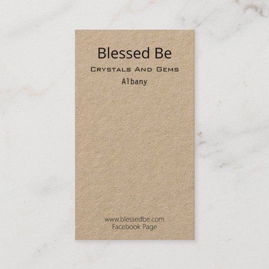 Krystal- und Gem-Paket-Backing Visitenkarte (Vorderseite)