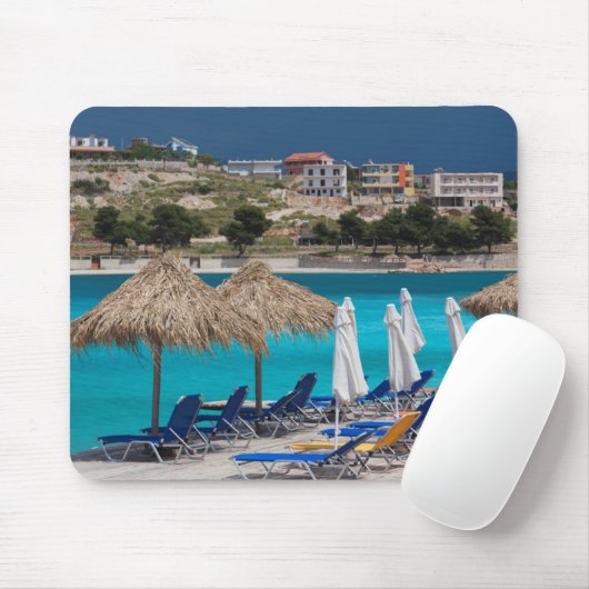 Ksamil, Stadtstrand Mousepad (Mit Mouse)