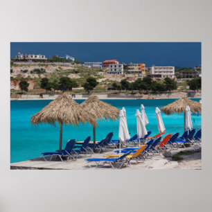 Ksamil, Stadtstrand Poster