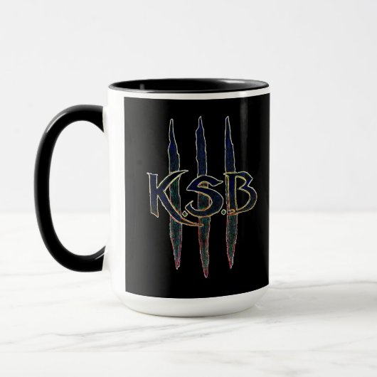 KSB blaues Schmutz-Logo Tasse (Links)