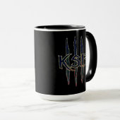 KSB blaues Schmutz-Logo Tasse (VorderseiteRechts)