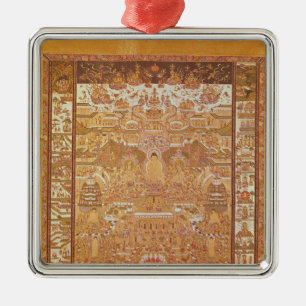 Kshitigarbha, Richter der Hölle, von Dunhuang Silbernes Ornament