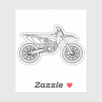 KTM Motocross line art