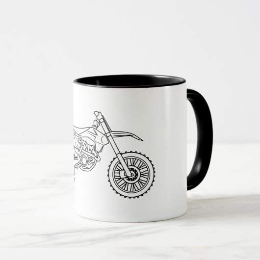 KTM Motocross line art Tasse (VorderseiteRechts)