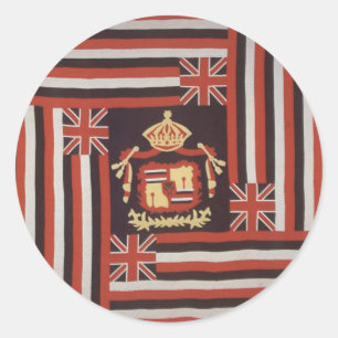 Kuʻu Hae Aloha (meine geliebte Flagge), hawaiisch Runder Aufkleber