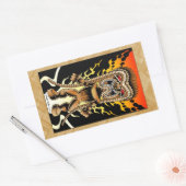 Ku, Hawaiian Tiki God Rechteckiger Aufkleber (Umschlag)