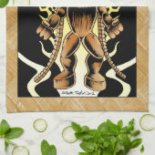 Ku, hawaiischer Tiki Gott Küchentuch (Gefaltet)