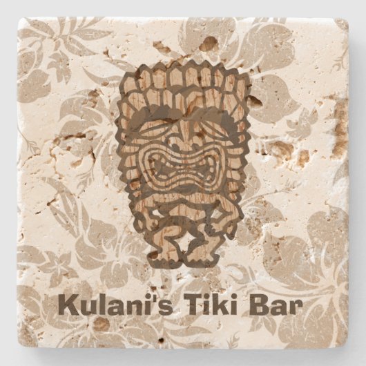 Ku-Tiki Hawaiian Customizable Tiki Bar Untersetzer (Vorderseite)