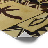 Ku Tiki Hawaiian God God of War Petroglyph Poster (Ecke)