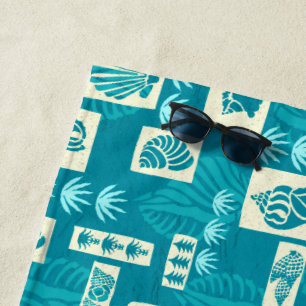 Kua Bay Hawaiian Undersea Muscheln - Aquamarin Strandtuch