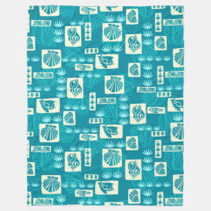 Kua Bay Hawaiian Unterwasser-Muscheln Fleecedecke