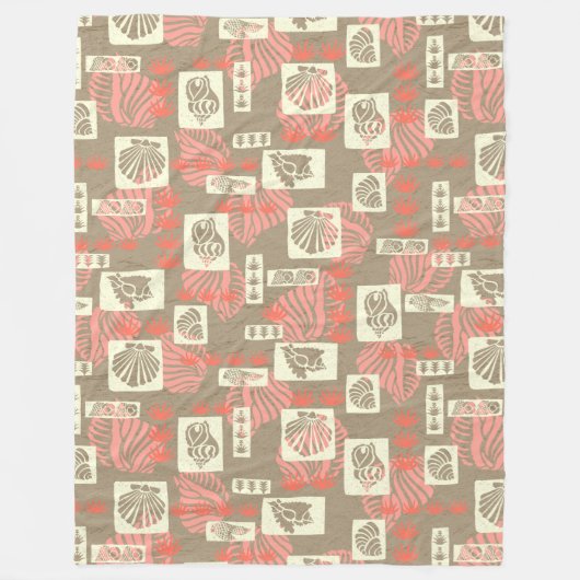 Kua Bay Hawaiianische Muscheln Fleecedecke (Vorderseite)