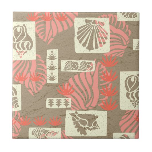 Kua Bay Hawaiianische Muscheln Fliese (Vorderseite)