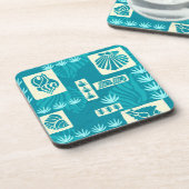 Kua Bay Hawaiianische Muscheln Getränkeuntersetzer (Linke Seite)